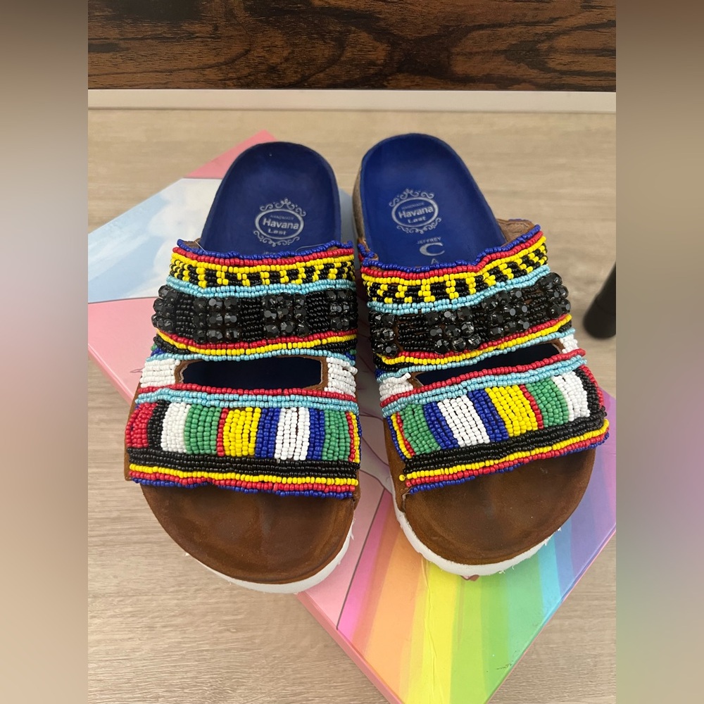 Jeffrey Campbell Colorful Beaded Sandals